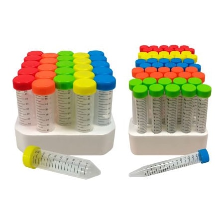 Mtc Bio MTC Bio Spectra Tube with Flat Rainbow Screw Cap, 50 ml, Bulk Bags, 500 Pack C2751